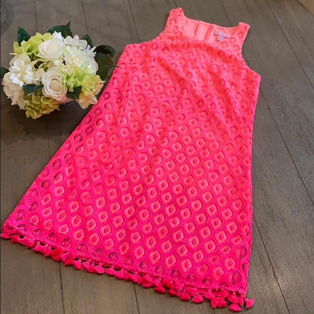 Lilly Pulitzer Ombré Tassel Shift Dress-XS